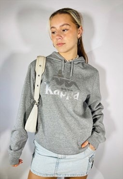 Vintage 90s Kappa Size L hoodie in grey