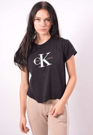 VINTAGE CALVIN KLEIN CROP TOP BLACK
