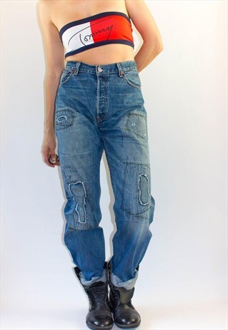 VINTAGE GRUNGE REVIVAL 501 BOYFRIEND JEANS