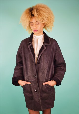 VINTAGE 90'S SHEARLING COAT