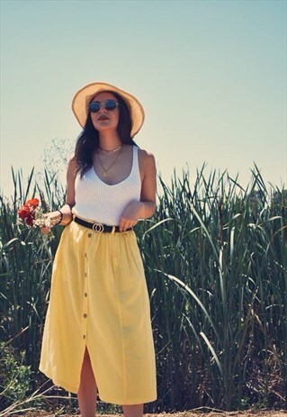 MIDI SKIRT WITH BUTTONS