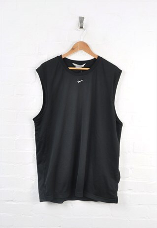 Vintage Nike Vest Basketball Jersey Black XXL
