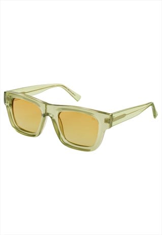 Polarized Clear Olive Sunglasses made with Light Brown Lense