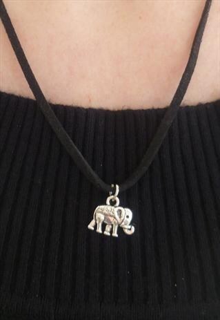 ELEPHANT NECKLACE - SUEDE NECKLACE