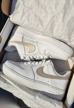 NIKE Custom Air Force 1 Light Neutrals (Smaller Sizes)
