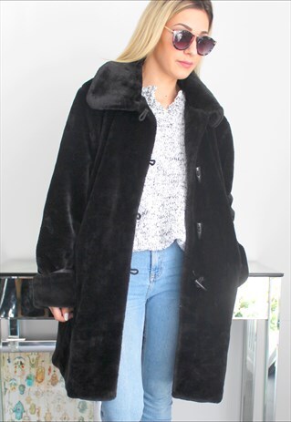 VINTAGE COAT FAUX FUR