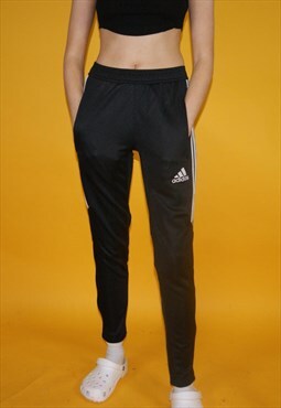 Vintage Y2K Adidas Slim Black Track / Tracksuit Pants, XS