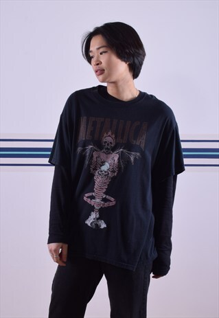 BLACK METALLICA KING NOTHING T-SHIRT
