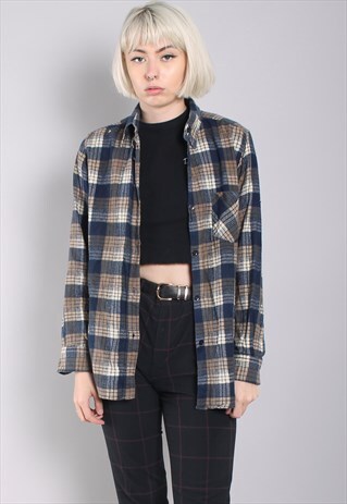 VINTAGE CHECK FLANNEL SHIRT