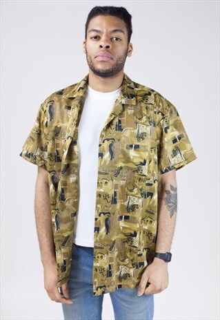 VINTAGE 90S PATTERNED HEAVY SHIRT