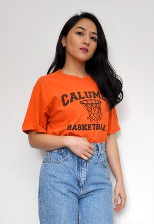 ORANGE FESIVAL UNISEX COTTON CHAMPION BASKETBALL T-SHIRT