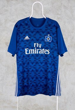 Hamburger SV Football Shirt 2017 Away Kit Blue XL Adidas