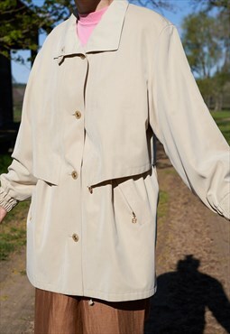 80's Vintage Marcona Coat in Beige 