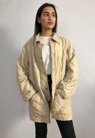VINTAGE BURBERRY QUILTED QUILT JACKET NOVA CHECK LINED