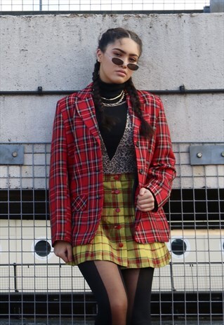 RED TARTAN CHECK JACKET