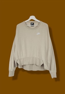 Vintage Nike Sweatshirt large cut in Beige S
