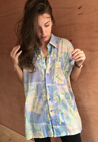PATTERNED OVERSIZED RETRO VINTAGE UNISEX FESTIVAL SHIRT