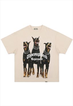 Kalodis distressed dog print wash T-shirt