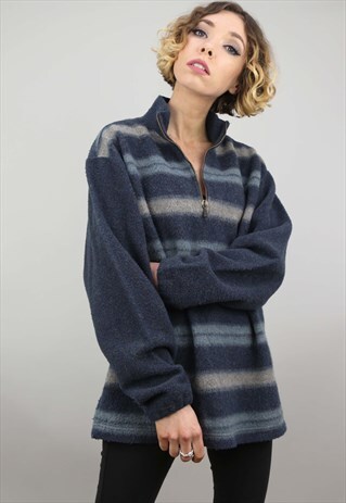 VINTAGE 90S OVERSIZED 1/4 ZIP FLEECE