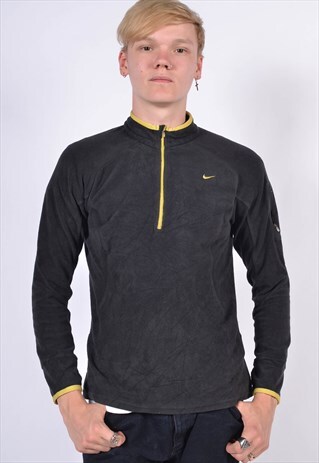 VINTAGE NIKE 1/4 ZIP SLIM FIT SWEATSHIRT BLACK