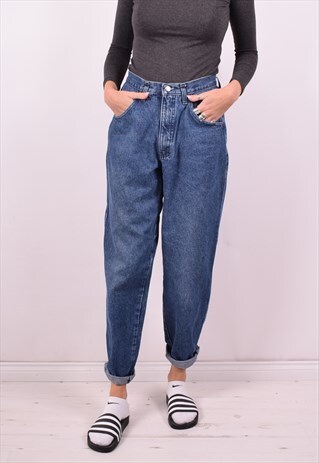 ENRICO COVERI WOMENS VINTAGE JEANS W28 L30 BLUE 90'S