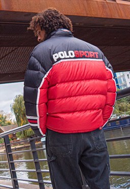 Vintage 90's Polo Sport Spellout Down Puffer Jacket, Rare
