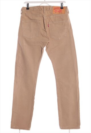 VINTAGE LEVI'S BEIGE 501 DENIM JEANS