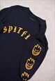 SPITFIRE BLACK LONG SLEEVE PRINT TOP