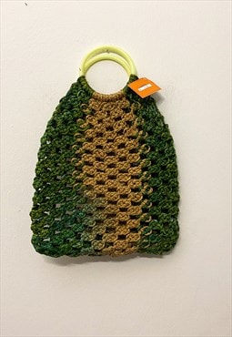 Vintage straW green HAND BAG 