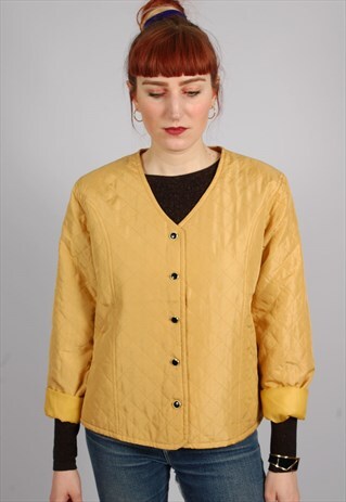 VINTAGE 80'S CROPPED QUILTED JACKET