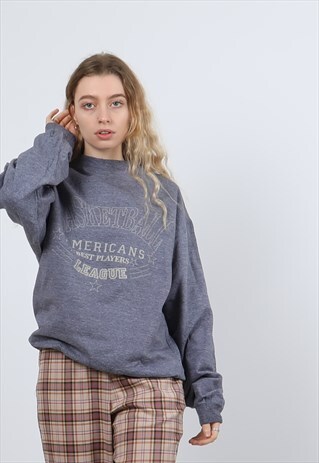 VINTAGE LARGE BLUE PRINTED SWEATSHIRT