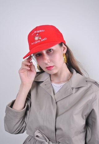 90S SWITZERLAND TRAVEL CORDUROY CAP