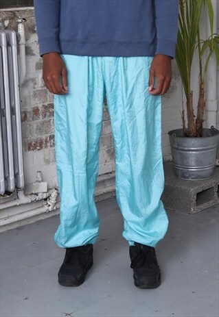 VINTAGE SERGIO TACCHINI LOGO TRACK PANTS TURQUOISE