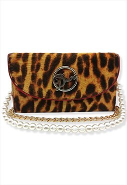 Vintage Dior Wallet Reworked Leopard Pattern