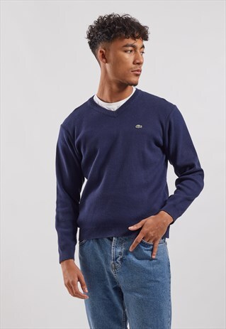 VINTAGE LACOSTE V-NECK JUMPER