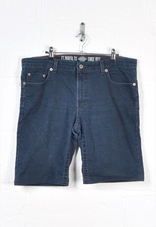 VINTAGE DICKIES DENIM SHORTS BLUE LADIES W36