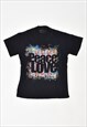 Vintage 90's Hard Rock Cafe Peace Love T-Shirt Top Black