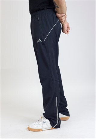 VINTAGE 90S ADIDAS BLACK TRACKSUIT BOTTOMS