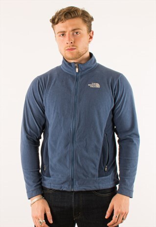 VINTAGE BLUE NORTH FACE FULL ZIP FLEECE