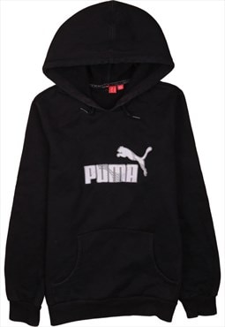 Puma 90's Pullover Spellout Hoodie Medium Black