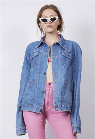 VINTAGE 70'S BLUE WRANGLER DENIM JACKET