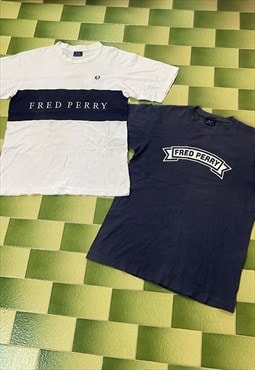Two Vintage 90s Fred Perry T-Shirt Fits M Made in Japan