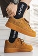 CROSS PATCH SNEAKERS RETRO SPORT SHOES SKATER TRAINERS BROWN