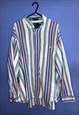 VINTAGE MULTICOLOUR STRIPED 90S LONG-SLEEVED SHIRT