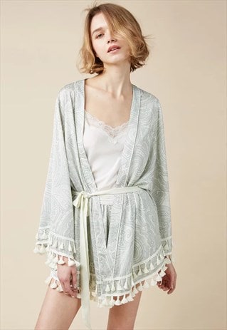 BOHO TASSEL KIMONO