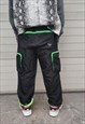 STRAIGHT FIT WATERPROOF WINDBREAKER JOGGERS RAVE CARGO PANTS