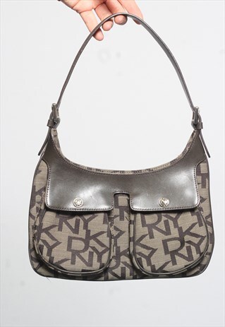 VINTAGE DKNY MONOGRAM CANVAS BAG