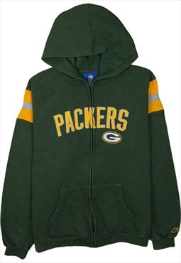 NFL 90's Packers Full Zip Up Hoodie XLarge Green