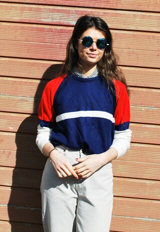 VINTAGE COLOUR BLOCK JUMPER