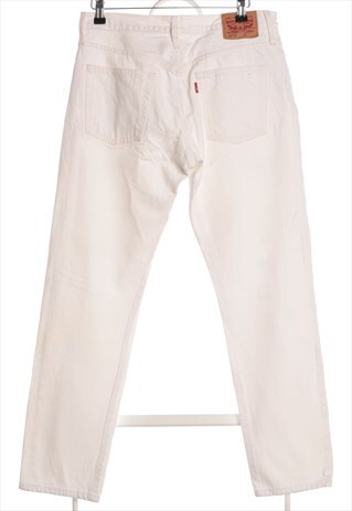 VINTAGE LEVI'S WHITE 501 DENIM JEANS